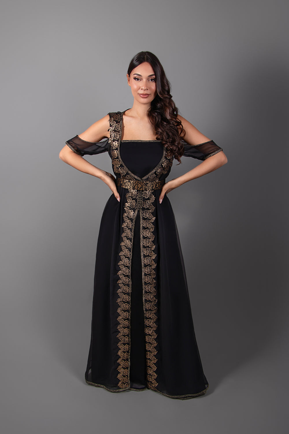 CAFTAN BLACK CLEOPATRE