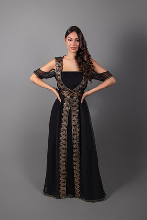 CAFTAN BLACK CLEOPATRE