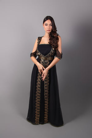 CAFTAN BLACK CLEOPATRE