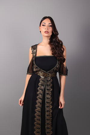 CAFTAN BLACK CLEOPATRE