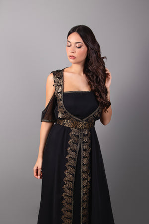 CAFTAN BLACK CLEOPATRE