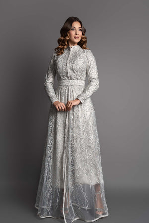 caftan moderne en dentelle 