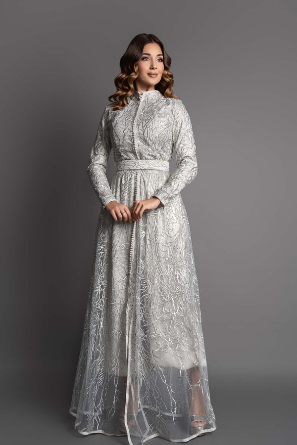 caftan moderne en dentelle 