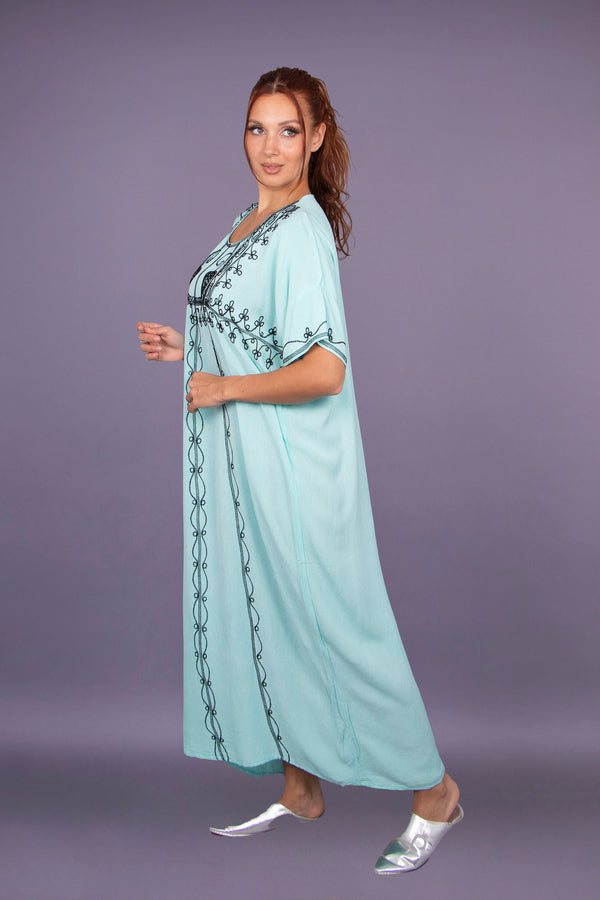 CAFTAN SOULAY BLEU CIEL